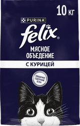 Корм сухой для кошек FELIX Мясное объедение с курицей, 10кг, изображение