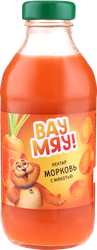 Изображение товара Нектар детский ВАУ МЯУ! Морковь с мякотью, 0.33л