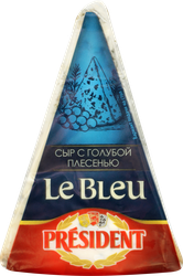 Сыр PRESIDENT LE BLEU с голубой плесенью 55%, без змж, 100г, картинка