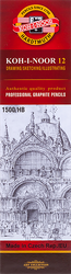Карандаш чернографитный KOH-I-NOOR 1500 HB, заточенный, Арт. 15000HB01170RU, вид