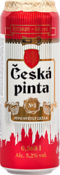Пиво светлое CESKA PINTA №1 Lezak фильтрованное пастеризованное 5,2%, 0.568л, изображение