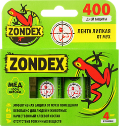 Липкая лента от мух ZONDEX, 4шт, изображение