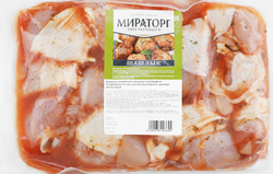 Шашлык куриный МИРАТОРГ в маринаде, весовой, вид