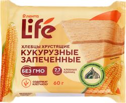 Хлебцы кукурузные ЛЕНТА LIFE хрустящие запеченные, 60г, фото