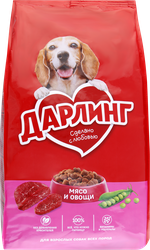 Корм сухой для взрослых собак ДАРЛИНГ с мясом и добавлением овощей, 2кг, фото