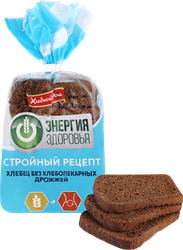 Хлеб ЭНЕРГИЯ ЗДОРОВЬЯ Стройный рецепт без хлебопекарных дрожжей, в нарезке, 350г, фотография