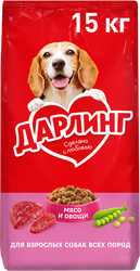 Изображение товара Корм сухой для взрослых собак ДАРЛИНГ с мясом, 15кг