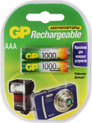 Аккумулятор GP 100AAAHC-2DECRC2 20/200 AAA, 1000мАч, 2шт, детальное фото