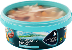 Коктейль из морепродуктов РУССКОЕ МОРЕ Морской микс, в заливке, 300г, фотография