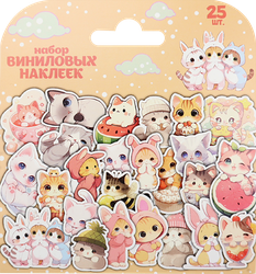 Наклейки ND PLAY Кавайные котики, виниловые, изображение