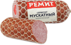 Колбаса варено-копченая РЕМИТ Сервелат Мускатный, 360г, фотография