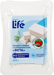 Продукт соевый ЛЕНТА LIFE Фета, с сырным вкусом, 200г, картинка