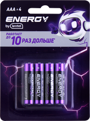Изображение товара Элемент питания ENERGY BY LENTEL Alkaline battery, Арт. AAA LR03-4B