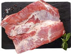 Грудинка свиная, бескостная, без шкуры, весовая, вид