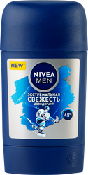 Дезодорант-стик мужской NIVEA Men Экстремальная свежесть, 50мл, детальное фото