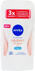 Дезодорант-антиперспирант стик женский NIVEA Fresh Эффект Пудры, 50мл, вид