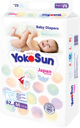 Подгузники YOKOSUN М 5–10кг, 62шт, детальное фото