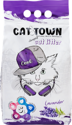 Наполнитель для кошачьего туалета CAT TOWN комкующийся с ароматом лаванды, 5л, картинка