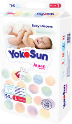 Изображение товара Подгузники YOKOSUN L 9–13кг, 54шт