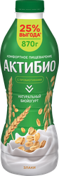 Биойогурт питьевой АКТИБИО Злаки 1,6%, без змж, 870г, фотография