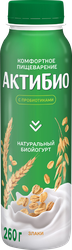 Изображение товара Биойогурт питьевой АКТИБИО Злаки 1,6%, без змж, 260г