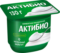 Биойогурт АКТИБИО Натуральный 3,5%, без змж, 130г, картинка
