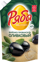 Майонез РЯБА Оливковый 67%, 630г, изображение