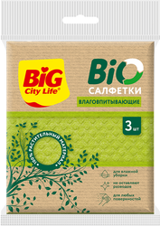 Салфетки BIG CITY LIFE Bio, влаговпитывающие, Арт. 14410319, 3шт, изображение