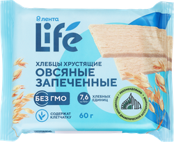 Хлебцы овсяные ЛЕНТА LIFE хрустящие запеченные, 60г, детальное фото