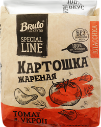 Чипсы картофельные BRUTO Крафт, картошка жареная с томатом и укропом, 120г, изображение