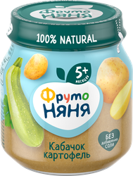 Пюре овощное ФРУТОНЯНЯ Кабачок и картофель, с 5 месяцев, 110г, фото