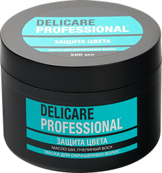 Маска для окрашенных волос DELICARE Professional Пчелиный воск, 500мл, изображение