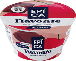 Десерт творожный EPICA Flavorite Вишня, шоколад 8,1%, без змж, 130г, детальное фото