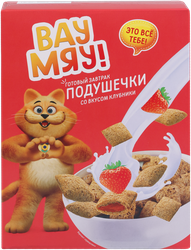 Готовый завтрак ВАУ МЯУ Подушечки со вкусом клубники, 200г, фотография