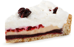 Торт ЛЕНТА FRESH Брусничный с белым шоколадом, 150г, фото