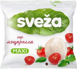 Сыр SVEZA Моцарелла 45%, без змж, 250г, крупный план