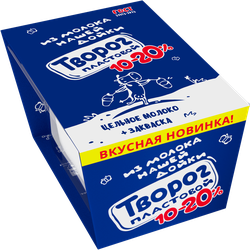 Творог пластовой НАШЕЙ ДОЙКИ из молока 10–20%, без змж, 350г, детальное фото