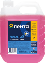 Жидкость стеклоомывающая ЛЕНТА до -30 градусов, 4л, фото