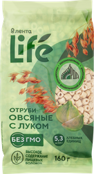 Отруби овсяные ЛЕНТА LIFE С луком, экструдированные, 160г, вид