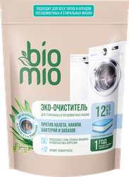 Эко-очиститель BIOMIO для стиральных и посудомоечных машин, с эфирным маслом лемонграсса, 20гх12шт, 240г, картинка