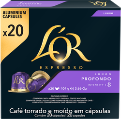 Кофе в капсулах L'OR Espresso Lungo Profondo натуральный жареный  молотый, 20кап, картинка