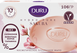 Мыло DURU CrystalL Hydro Pure Sakura Лепестки сакуры, 106г, изображение