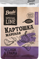Изображение товара Чипсы картофельные BRUTO со вкусом чеснок и травы, из натурального картофеля, 120г