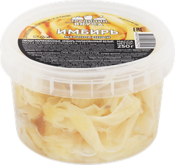 Имбирь маринованный ТРАДИЦИИ ВКУСА белый, 250г, крупный план