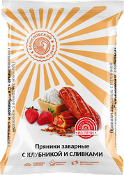Пряники заварные БОГОСЛОВСКИЙ со вкусом клубники со сливками, 240г, фотография