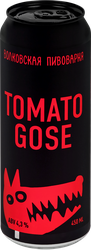 Напиток пивной TOMATO GOSE нефильтрованный пастеризованный 4,3%, 0.45л, детальное фото