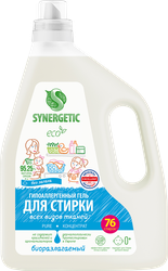 Гель для стирки SYNERGETIC Pure биоразлагаемый концентрированный, 2,28л, вид