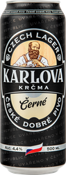 Пиво темное KARLOVA KRCMA Черное фильтрованное пастеризованное 4,4%, 0.5л, детальное фото