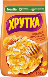 Готовый завтрак ХРУТКА Медовые хлопья, 500г, крупный план