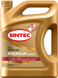Масло моторное SINTEC Premium 9000 5W–40 A3/B4, 4л, фотография
